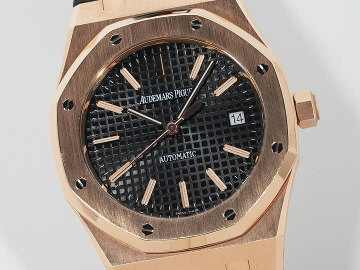 オーデマピゲ ロイヤルオーク Ref.15300OR.OO.D002CR.01 ピンクゴールド ブラック文字盤