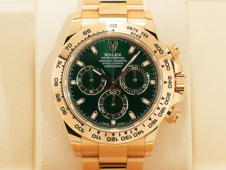 ロレックス デイトナ Ref.116508 イエローゴールド グリーン文字盤 中古 c4orc2yb