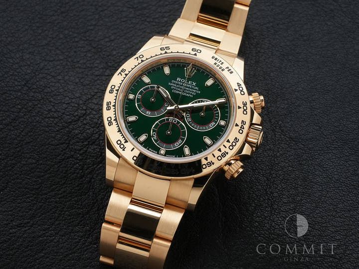 ロレックス デイトナ Ref.116508 イエローゴールド グリーン文字盤 中古 c4orc2yb