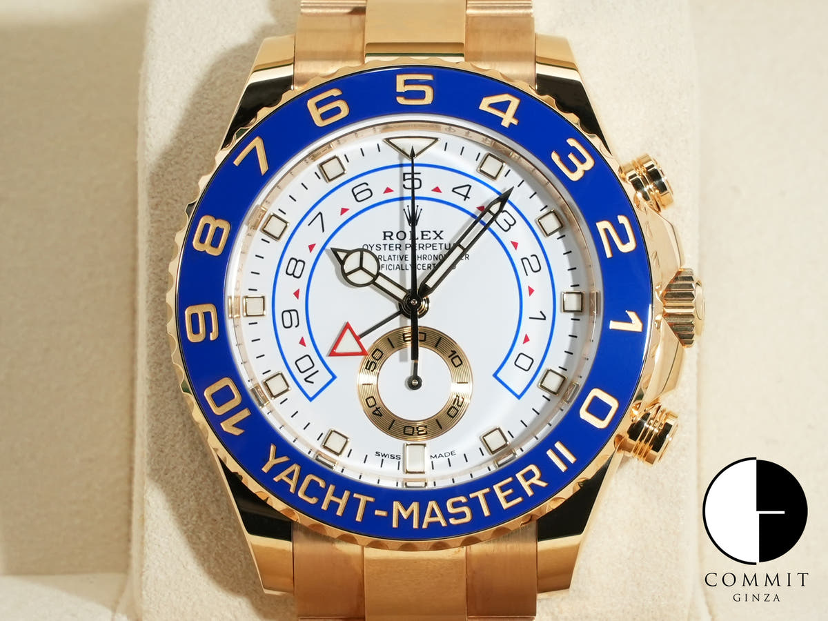 ロレックス ヨットマスターII Ref.116688 イエローゴールド ホワイト文字盤