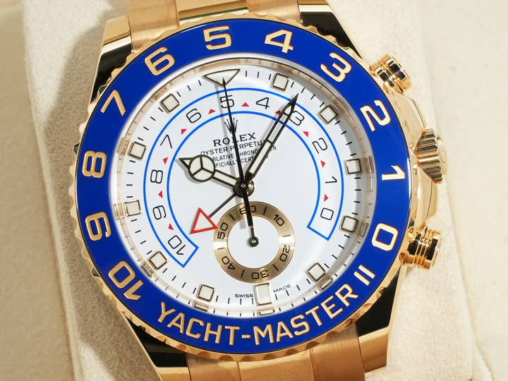 ロレックス ヨットマスターII Ref.116688 イエローゴールド ホワイト文字盤