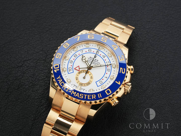 ロレックス ヨットマスターII Ref.116688 イエローゴールド ホワイト文字盤