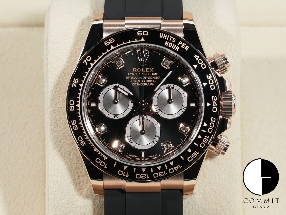 ロレックス デイトナ Ref.126515LN エバーローズゴールド ブライトブラックxサンダストx8Pダイヤ文字盤