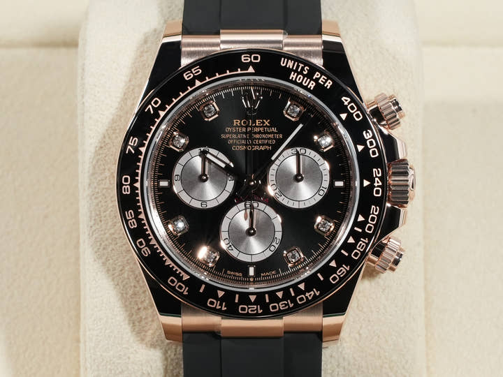 ロレックス デイトナ Ref.126515LN エバーローズゴールド ブライトブラックxサンダストx8Pダイヤ文字盤