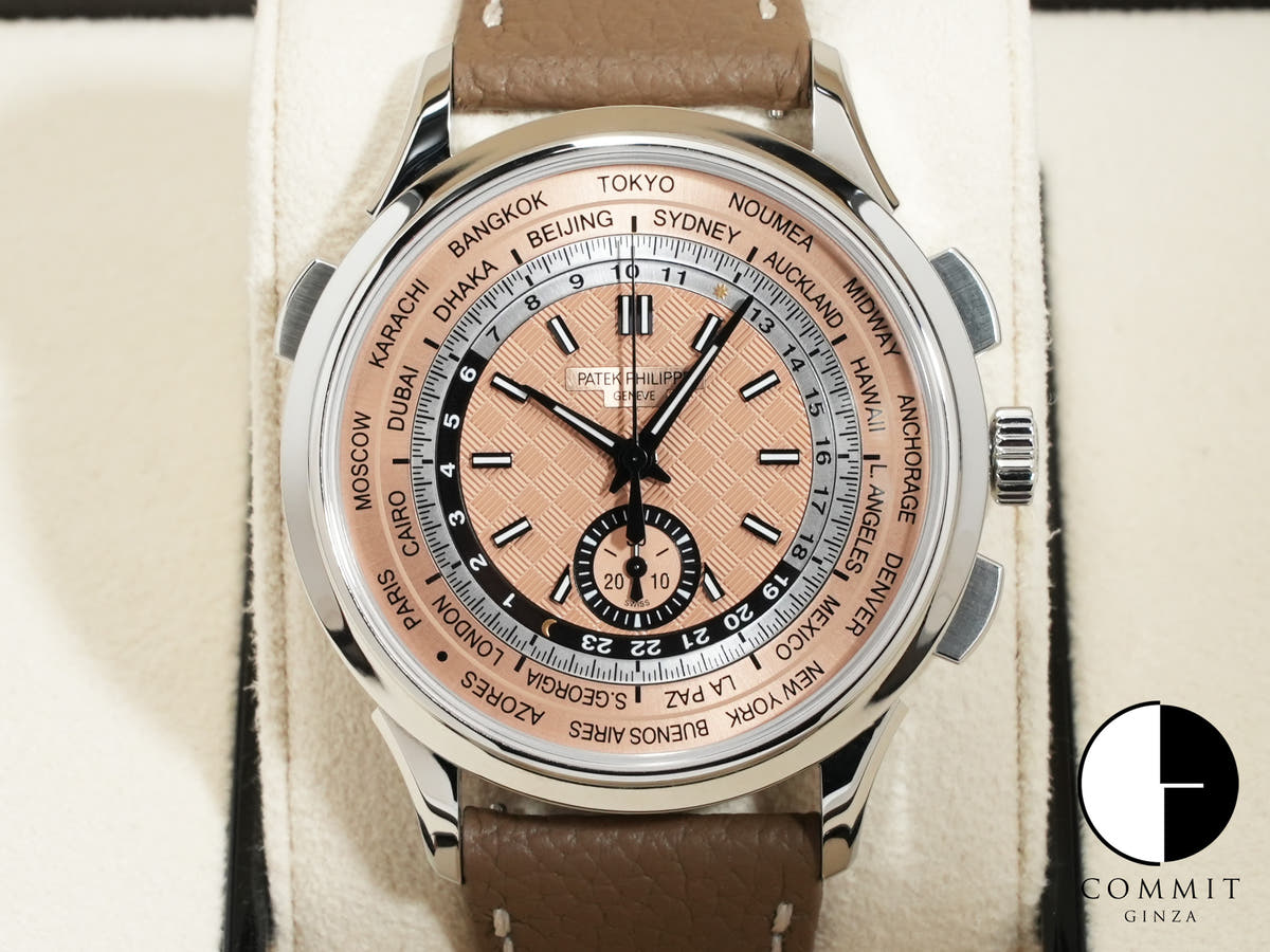 パテックフィリップ コンプリケーション ワールドタイム クロノグラフ Ref.5935A-001 ステンレススチール ローズゴールドメッキ オパーリン文字盤