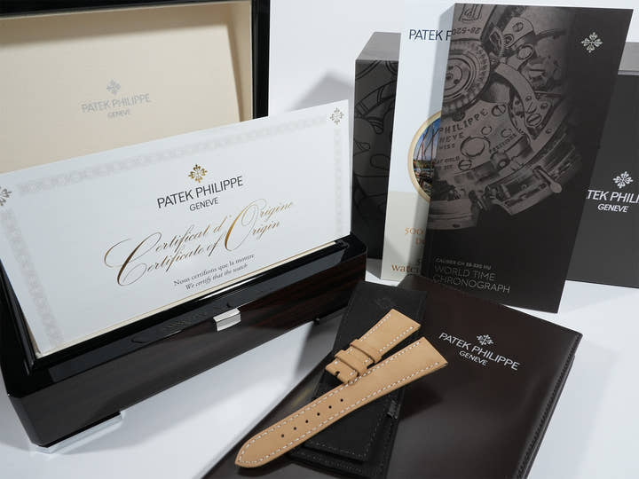 パテックフィリップ コンプリケーション ワールドタイム クロノグラフ Ref.5935A-001 ステンレススチール ローズゴールドメッキ オパーリン文字盤