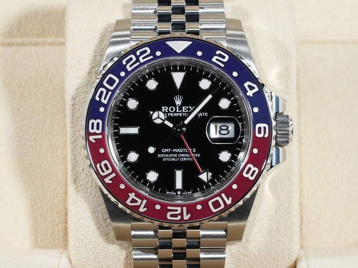Rolex GMT-Master II Ref. 126710BLRO Stainless Steel Black Dial Jubilee Bracelet