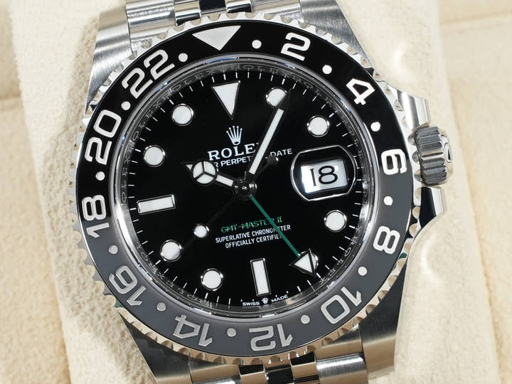 ロレックス GMTマスターII Ref.126710GRNR ステンレススチール ブラック文字盤 ジュビリーブレスレット