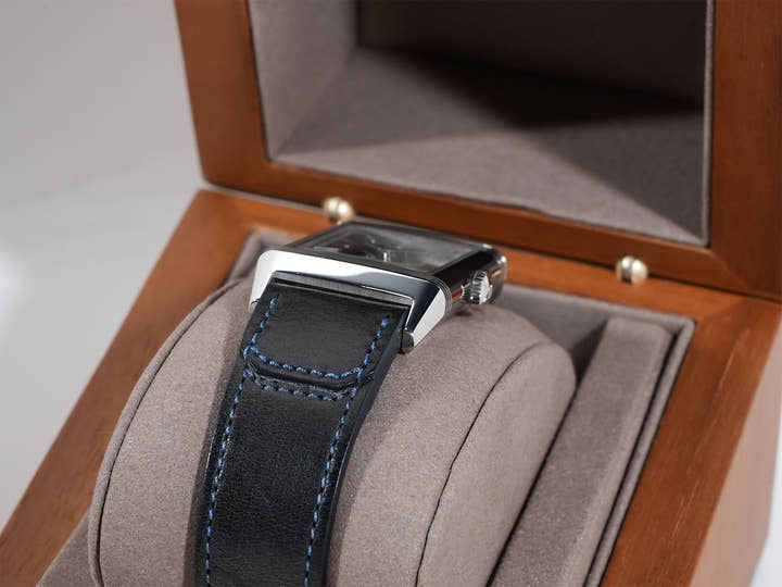 ジャガールクルト レベルソ トリビュート スモールセコンド Ref.Q3978480 SS ブルー文字盤 美中古 ywiz4x6b