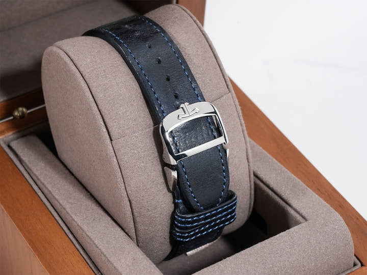 ジャガールクルト レベルソ トリビュート スモールセコンド Ref.Q3978480 SS ブルー文字盤 美中古 ywiz4x6b