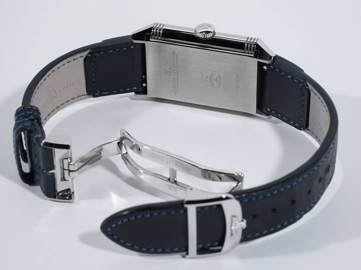 ジャガールクルト レベルソ トリビュート スモールセコンド Ref.Q3978480 SS ブルー文字盤 美中古 ywiz4x6b