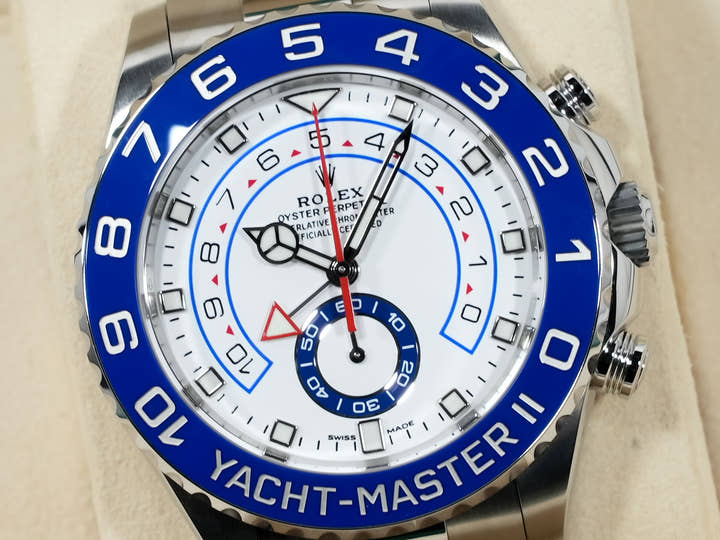 ロレックス ヨットマスターII Ref.116680 ステンレススチール ホワイト文字盤