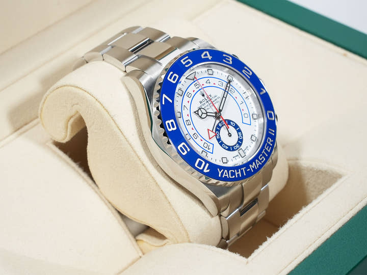 ロレックス ヨットマスターII Ref.116680 ステンレススチール ホワイト文字盤