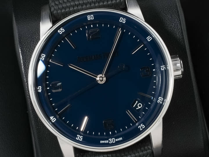 Audemars Piguet CODE 11.59 by Audemars Piguet Ref. 15210BC.OO.A321CR.01 White Gold Blue Lacquer Dial