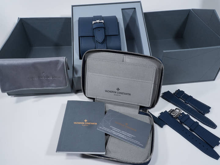 Vacheron Constantin Overseas Chronograph Ref.5520V/210A-B148 SS Blue Dial Good Condition neheco8v