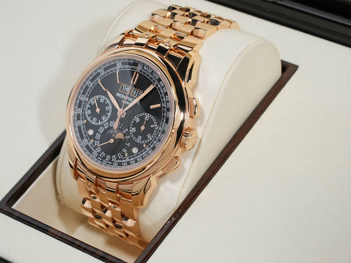 パテックフィリップ パーペチュアルカレンダー クロノグラフ Ref.5270/1R-001 ローズゴールド エボニーブラック ソレイユ文字盤
