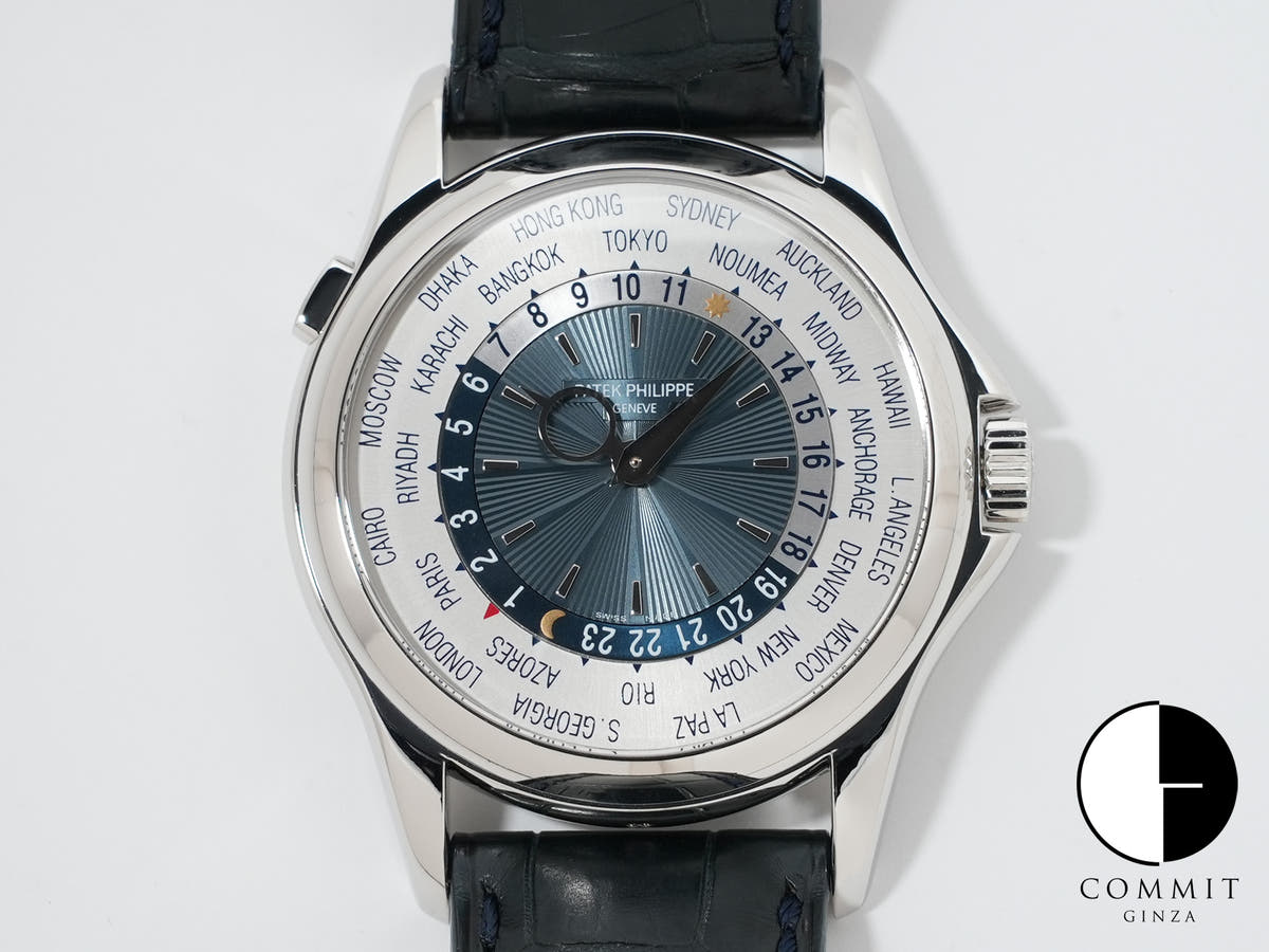 パテックフィリップ コンプリケーション ワールドタイム Ref.5130P-020 プラチナ ブルー文字盤