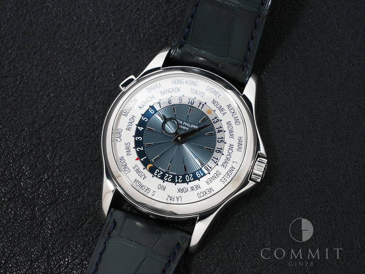 パテックフィリップ コンプリケーション ワールドタイム Ref.5130P-020 プラチナ ブルー文字盤