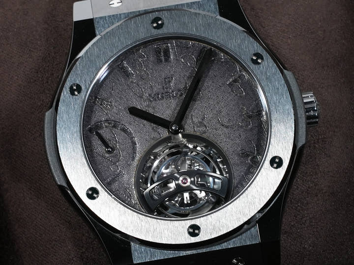 ウブロ クラシックフュージョン トゥールビヨン 5デイ パワーリザーブ ベルルッティ スクリット オールブラック Ref.505.CM.0500.VR.BER17 BLACK CERAMIC ブラック文字盤 美品 z7am2738