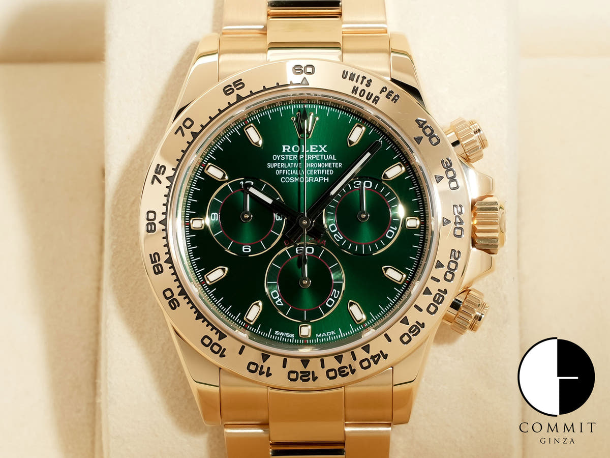 ロレックス デイトナ Ref.116508 イエローゴールド グリーン文字盤