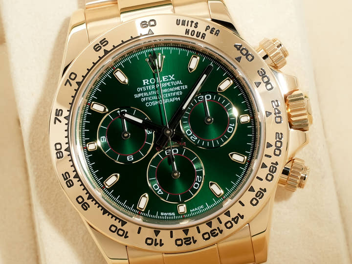 ロレックス デイトナ Ref.116508 イエローゴールド グリーン文字盤