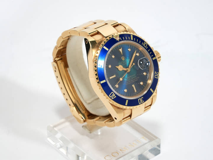 ロレックス サブマリーナー デイト Ref.16808 イエローゴールド ブルー文字盤