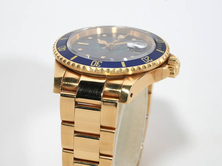 ロレックス サブマリーナー デイト Ref.16808 イエローゴールド ブルー文字盤