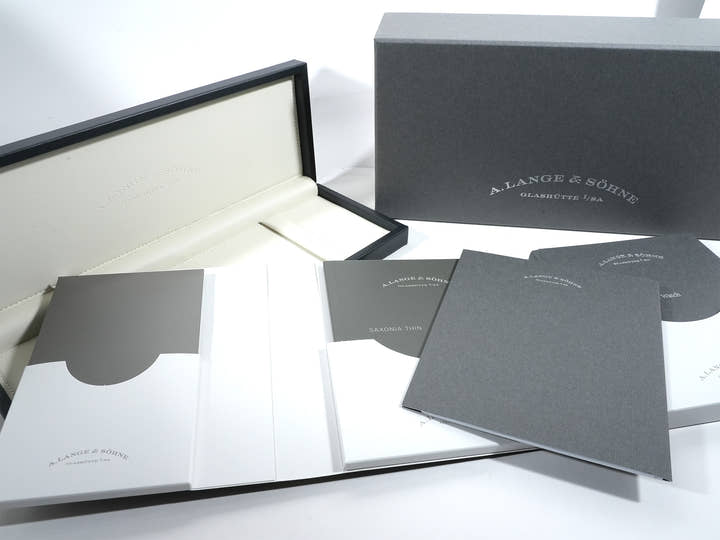 A.ランゲ&ゾーネ サクソニア フラッハ Ref.205.086 18KWG コッパーブルー文字盤 美品 tmve33ip