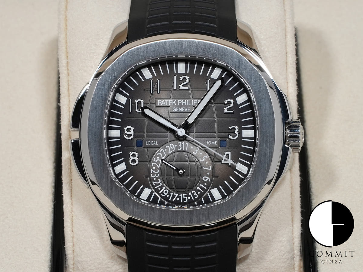 パテックフィリップ アクアノート トラベルタイム Ref.5164A-001 ステンレススチール ブラック文字盤
