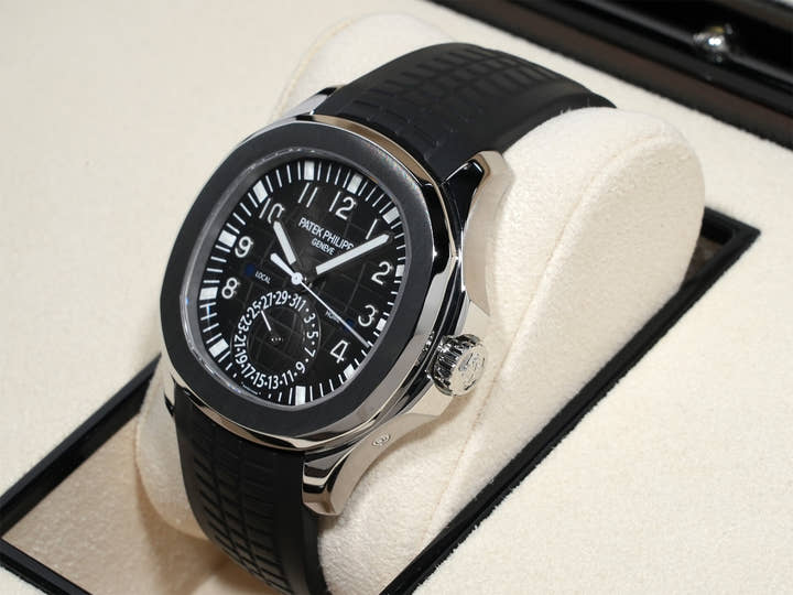 パテックフィリップ アクアノート トラベルタイム Ref.5164A-001 ステンレススチール ブラック文字盤