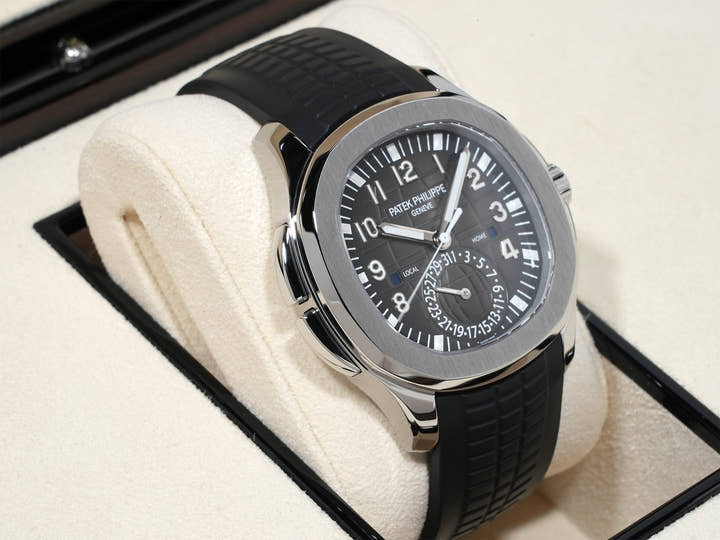 パテックフィリップ アクアノート トラベルタイム Ref.5164A-001 ステンレススチール ブラック文字盤