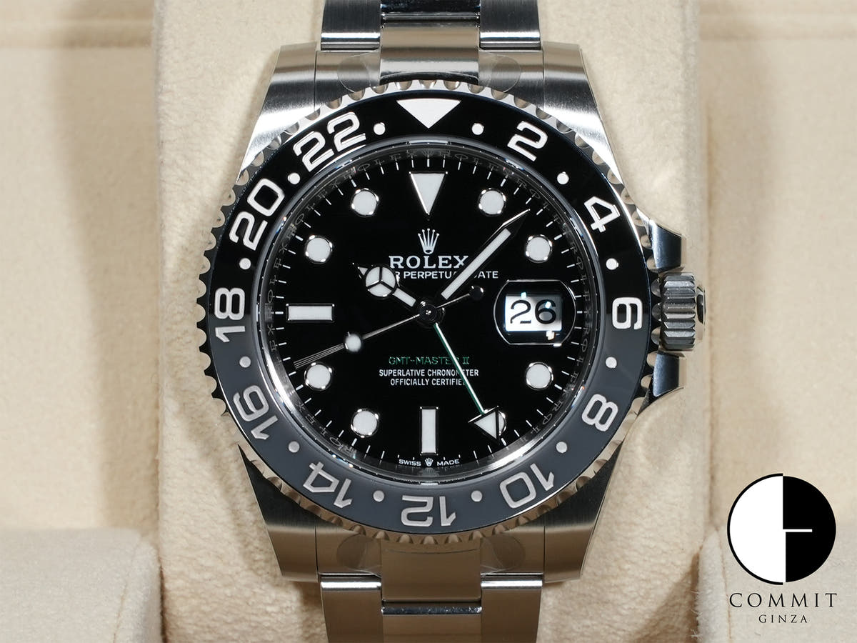 ロレックス GMTマスターII Ref.126710GRNR ステンレススチール ブラック文字盤 オイスターブレスレット