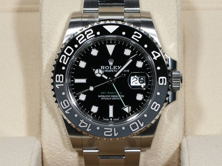 ロレックス GMTマスターII Ref.126710GRNR ステンレススチール ブラック文字盤 オイスターブレスレット