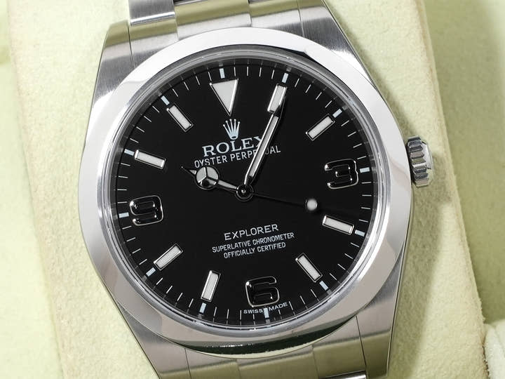 ロレックス エクスプローラーI Ref.214270 ステンレススチール ブラック文字盤
