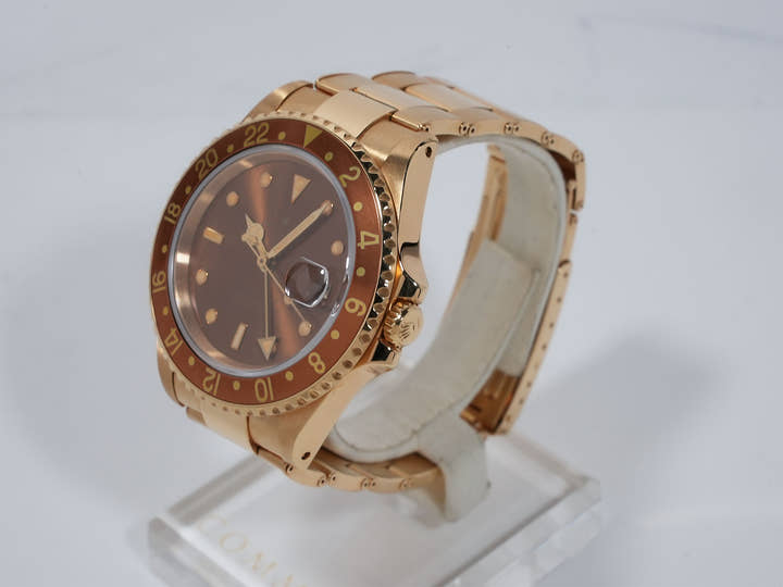 ロレックス GMTマスターII Ref.16718 イエローゴールド ブラウン文字盤 オイスターブレスレット