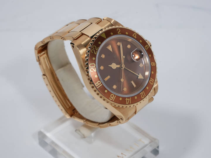 ロレックス GMTマスターII Ref.16718 イエローゴールド ブラウン文字盤 オイスターブレスレット