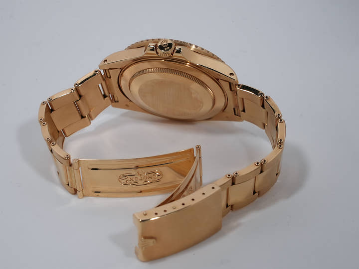 ロレックス GMTマスターII Ref.16718 イエローゴールド ブラウン文字盤 オイスターブレスレット