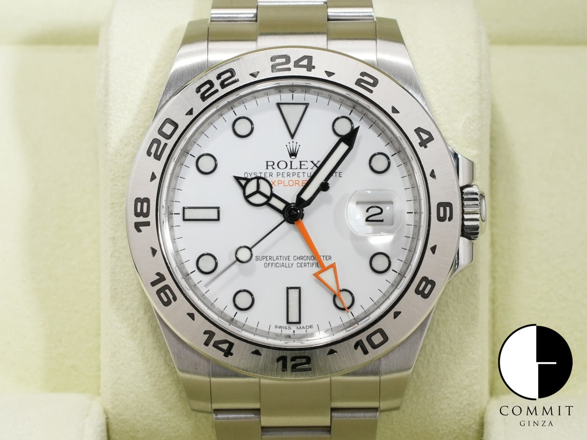 ロレックス エクスプローラーII Ref.216570 ステンレススチール ホワイト文字盤