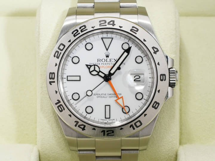 ロレックス エクスプローラーII Ref.216570 ステンレススチール ホワイト文字盤
