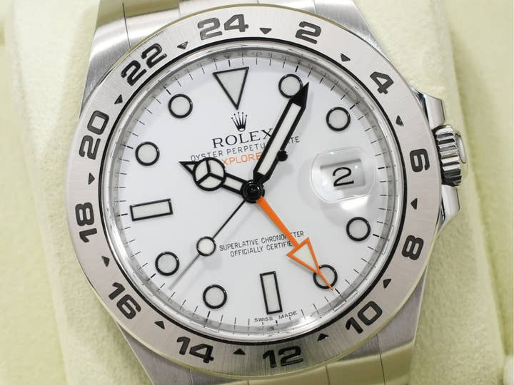 ロレックス エクスプローラーII Ref.216570 ステンレススチール ホワイト文字盤