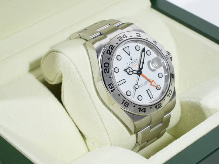 ロレックス エクスプローラーII Ref.216570 ステンレススチール ホワイト文字盤
