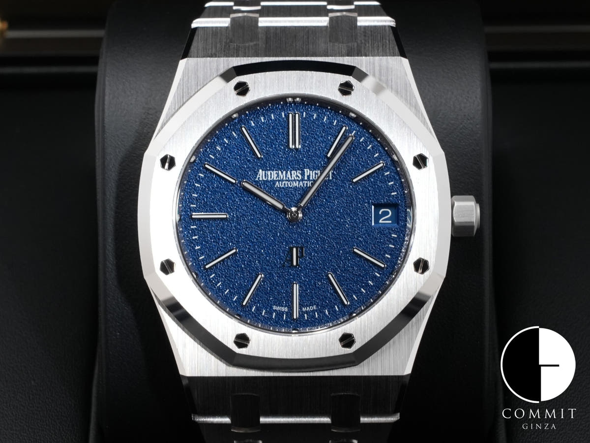 オーデマピゲ ロイヤルオークジャンボ エクストラ シン Ref.16202BC.OO.1240BC.02 ホワイトゴールド ブルー文字盤