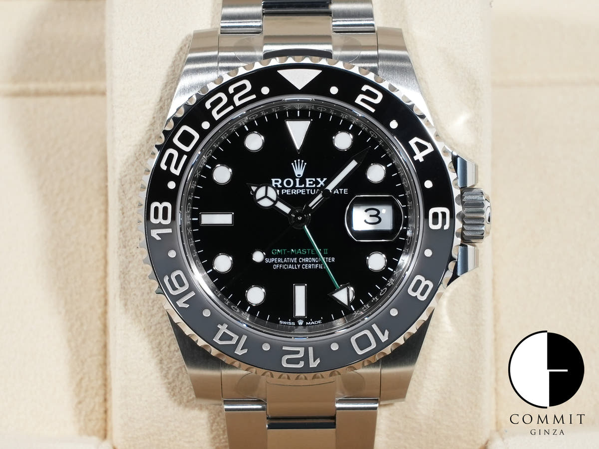 ロレックス GMTマスターII Ref.126710GRNR ステンレススチール ブラック文字盤 オイスターブレスレット