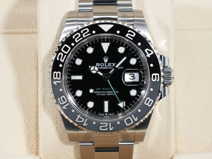 ロレックス GMTマスターII Ref.126710GRNR ステンレススチール ブラック文字盤 オイスターブレスレット