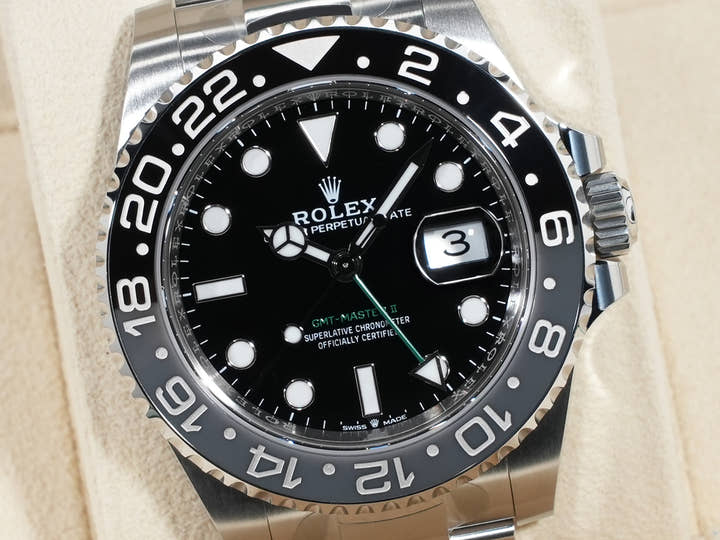 ロレックス GMTマスターII Ref.126710GRNR ステンレススチール ブラック文字盤 オイスターブレスレット