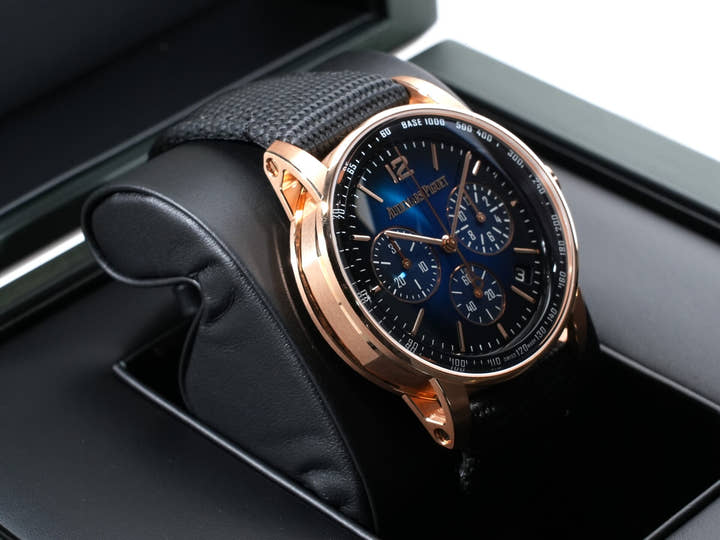 オーデマピゲ CODE 11.59 バイ オーデマ ピゲ クロノグラフ Ref.26393OR.OO.A002KB.03 ピンクゴールド ブルー文字盤