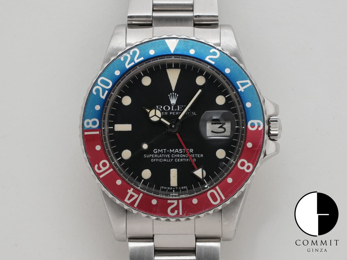 ロレックス GMTマスター Ref.1675 ステンレススチール ブラック文字盤 オイスターブレスレット