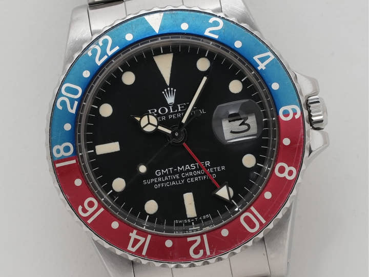 ロレックス GMTマスター Ref.1675 ステンレススチール ブラック文字盤 オイスターブレスレット