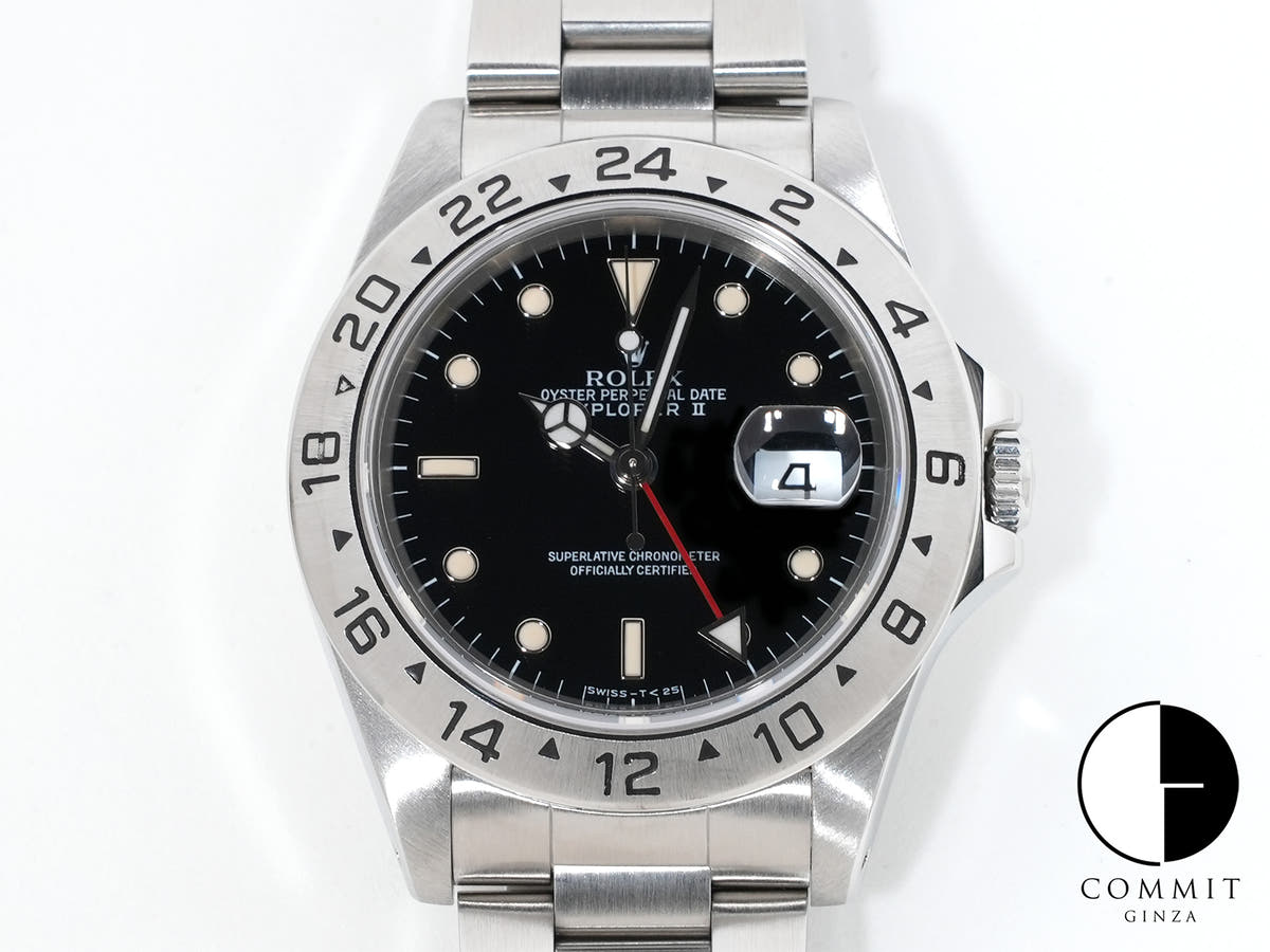 ロレックス エクスプローラーII Ref.16570 ステンレススチール ブラック文字盤
