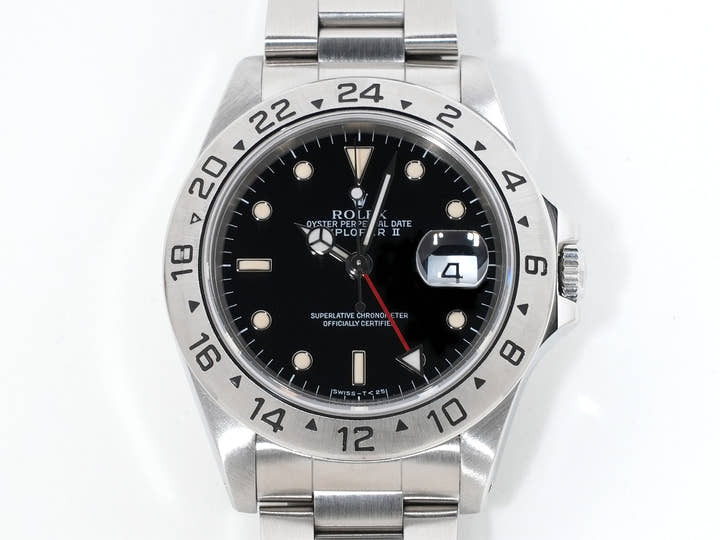 ロレックス エクスプローラーII Ref.16570 ステンレススチール ブラック文字盤